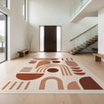 thumbnail image 1 of Design&I 5'x7' Ultra Soft Area Rug, Warm Earth Tones Geometric Design Abstract Shapes with Modern Aesthetic Fluffy Washable Non Shedding for Bedroom Living Room Home Office, 1 of 3