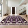 thumbnail image 1 of Design&I 5'x7' Washable Area Rug Boho Abstract Lattice Geometric Watercolor Ombre Gradient Purple Flowing Dynamic for Dining Room, Under Table, Home Office, Snag-Free, Skid-Resistant, 1 of 7