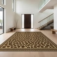 thumbnail image 1 of Design&I 5'x7' Washable Area Rug Decorations Brindle Print Featuring Interlocking Geometric Livingroom for Guest Room, Lounge, Apartment, Flatweave & Daily Traffic Ready, 1 of 7