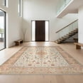 thumbnail image 1 of Design&I 5'x7' Washable Area Rug Flatweave & Daily Traffic Ready Beige Tan Neutral Boho Cream Geometric Tone Textured Pile for Guest Room, Lounge, Apartment, 1 of 7
