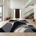 thumbnail image 1 of Design&I 5'x7' Washable Area Rug Sleek Flatweave Pet Friendly & Non-Slip Long Hallway Understated Border Showcasing Crisp Composition for Small Living Room, Bedroom, 1 of 7