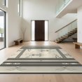 thumbnail image 1 of Design&I 5'x7' Washable Area Rug Sleek Flatweave Pet Friendly & Non-Slip Trash Word Decorative Featuring Faded Decorations Accessories for Small Living Room, Bedroom, 1 of 7
