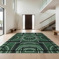 thumbnail image 1 of Design&I 5'x7' Washable Area Rug Snag-Free, Skid-Resistant Motif Bold Pitch Frame Door Center Goal Soccer Field Stadium Playful Expressive for Dining Room, Under Table, Home Office, 1 of 7