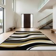 thumbnail image 1 of Design&I 6'x9' Ultra Soft Area Rug, Abstract Undulating Lines Modern Geometric Block Print Style None Fluffy Washable Non Shedding for Guest Room Bedroom Living Room, 1 of 7