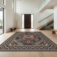 thumbnail image 1 of Design&I 6'x9' Ultra Soft Area Rug, Assorted Ornate Distressed Door Mongolian Checkered Nylon Boho None Fluffy Washable Non Shedding for Guest Room Bedroom Living Room, 1 of 7