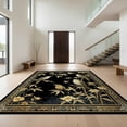 thumbnail image 1 of Design&I 6'x9' Ultra Soft Area Rug, Bamboo Sofa Snake Bird Vintage Boho Gothic Scroll Border Damask None Fluffy Washable Non Shedding for Guest Room Bedroom Living Room, 1 of 7