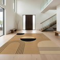 thumbnail image 1 of Design&I 6'x9' Ultra Soft Area Rug, Beige Black Geometric Arcs and Bold Circles Design Contemporary Art Inspired Fluffy Washable Non Shedding for Guest Room Bedroom Living Room, 1 of 3