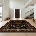thumbnail image 1 of Design&I 6'x9' Ultra Soft Area Rug, Black and Burgundy Floral Elegance Intricate Flower Motif with Ornate Borders Fluffy Washable Non Shedding for Guest Room Bedroom Living Room, 1 of 7