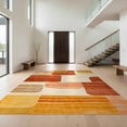 thumbnail image 1 of Design&I 6'x9' Ultra Soft Area Rug, Burnt Orange Terracotta Mid Century Abstract Geometric Midcentury Brushstroke Design Fluffy Washable Non Shedding for Guest Room Bedroom Living Room, 1 of 7