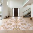 thumbnail image 1 of Design&I 6'x9' Ultra Soft Area Rug, Circle Dainty Seats Ribbon Shaped Blush Ornamental Frame Pink None Fluffy Washable Non Shedding for Guest Room Bedroom Living Room, 1 of 7