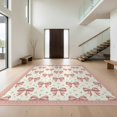 thumbnail image 1 of Design&I 6'x9' Ultra Soft Area Rug, Circle Seats Ribbon Circular Symmetrical Center Motif Pink None Fluffy Washable Non Shedding for Guest Room Bedroom Living Room, 1 of 7
