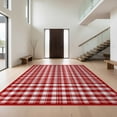 thumbnail image 1 of Design&I 6'x9' Ultra Soft Area Rug, Decorations Plaid Gingham Farmhouse Tartan Snowflake Welcome None Fluffy Washable Non Shedding for Guest Room Bedroom Living Room, 1 of 7