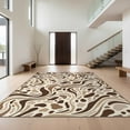 thumbnail image 1 of Design&I 6'x9' Ultra Soft Area Rug, Decorations Shapes Mocha Cream Flowing Blotches Livingroom Cow None Fluffy Washable Non Shedding for Guest Room Bedroom Living Room, 1 of 7
