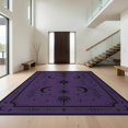 thumbnail image 1 of Design&I 6'x9' Ultra Soft Area Rug, Deep Purple Celestial Motif with Starry Accents Elegant Geometric Borders and Symmetrical Fluffy Washable Non Shedding for Guest Room Bedroom Living Room, 1 of 3
