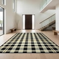 thumbnail image 1 of Design&I 6'x9' Ultra Soft Area Rug, Fall Checkered Doormat Plaid Tartan Frame Door Layering Squares None Fluffy Washable Non Shedding for Guest Room Bedroom Living Room, 1 of 7