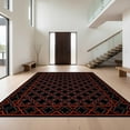 thumbnail image 1 of Design&I 6'x9' Ultra Soft Area Rug, Maroon Contemporary Mid Highlight Balanced Decorative Century None Fluffy Washable Non Shedding for Guest Room Bedroom Living Room, 1 of 7