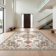 thumbnail image 1 of Design&I 6'x9' Ultra Soft Area Rug, Neutral Symmetrical Beige Boho Cream Pile Vine Delicate Botanical None Fluffy Washable Non Shedding for Guest Room Bedroom Living Room, 1 of 7