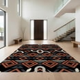 thumbnail image 1 of Design&I 6'x9' Ultra Soft Area Rug, Serpent With Stripe And Diamond Accents Snake Animal Southwestern Playful None Fluffy Washable Non Shedding for Guest Room Bedroom Living Room, 1 of 7