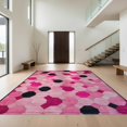 thumbnail image 1 of Design&I 6'x9' Washable Area Rug Pink Geometric Abstract Hexagon Honeycomb Interlocking Mosaic for Living Room, Family Indoor, Oversized Skid-Resistant, 1 of 7