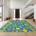 thumbnail image 1 of Design&I 6'x9' Washable Area Rug Shaped Funky Motif Designer Eclectic Graphic Bathroom for Dining Room, Under Table, Office, Snag-Free, 1 of 7