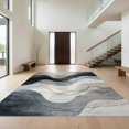 thumbnail image 1 of Design&I 6'x9' Washable Area Rug Sleek Flatweave Pet Friendly Long Boho Hallway Abstract Distressed Swirl Entryway Hallways for Queen Size Bedroom, Under Bed, 1 of 7