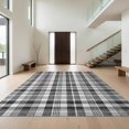 thumbnail image 1 of Design&I 6'x9' Washable Area Rug Sleek Flatweave Pet Friendly Plaid Tartan Checkered Dense Motif Layout Layered Front for Queen Size Bedroom, Under Bed, 1 of 7