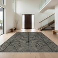 thumbnail image 1 of Design&I 6'x9' Washable Area Rug Snag-Free Abstract Rhythmic Swirl Contemporary Monochrome Rectangular Lightweight for Dining Room, Under Table, Office, 1 of 7