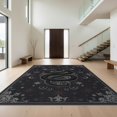 thumbnail image 1 of Design&I 6'x9' Washable Area Rug Snake Gothic Round Spiral Occult Symbols Enchanted Witch Moody for Dining Room, Under Table, Office, Snag-Free, 1 of 7