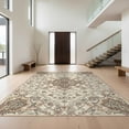 thumbnail image 1 of Design&I 6'x9' Washable Area Rug Vintage Trellis Medallion With Boho Floral Scroll And Ornamental Border for Dining Room, Under Table, Office, Snag-Free, 1 of 7