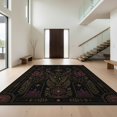 thumbnail image 1 of Design&I 8'x10' Ultra Soft Area Rug, Black Gold Celestial Garden and Floral Motifs Elegant Starry Night Design with Botanical Fluffy Washable Non Shedding for Bedroom Living Room Under Sectional, 1 of 3