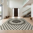 thumbnail image 1 of Design&I 8'x10' Ultra Soft Area Rug, Cream Beige Traditional Trellis Motif Center Decorative Classroom None Fluffy Washable Non Shedding for Bedroom Living Room Under Sectional, 1 of 7