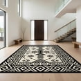 thumbnail image 1 of Design&I 8'x10' Ultra Soft Area Rug, Cream Boho Beige Border Geometric Motif Classroom Ivory Bordered None Fluffy Washable Non Shedding for Bedroom Living Room Under Sectional, 1 of 7