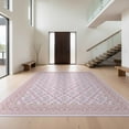 thumbnail image 1 of Design&I 8'x10' Ultra Soft Area Rug, Dorm Delicate Purple Flower Network Traditional Boho Lilac None Fluffy Washable Non Shedding for Bedroom Living Room Under Sectional, 1 of 7
