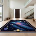thumbnail image 1 of Design&I 8'x10' Ultra Soft Area Rug, Galaxy Field Border Map Rings Chart Nebula Motifs Rocket Astronaut None Fluffy Washable Non Shedding for Bedroom Living Room Under Sectional, 1 of 7
