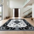 thumbnail image 1 of Design&I 8'x10' Ultra Soft Area Rug, Gothic Insect Motif Ornate Filigree Scroll Bathroom Damask Scrollwork None Fluffy Washable Non Shedding for Bedroom Living Room Under Sectional, 1 of 7