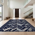 thumbnail image 1 of Design&I 8'x10' Ultra Soft Area Rug, Herringbone Symmetrical Interlocking Stripes Geometric Washed Flowing Dynamic None Fluffy Washable Non Shedding for Bedroom Living Room Under Sectional, 1 of 7