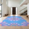 thumbnail image 1 of Design&I 8'x10' Ultra Soft Area Rug, Kawaii Starfish Pearl Center Scale Cute Border Purple Mermaid Refined Structured None Fluffy Washable Non Shedding for Bedroom Living Room Under Sectional, 1 of 7