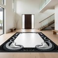 thumbnail image 1 of Design&I 8'x10' Ultra Soft Area Rug, Snake Serpent Round Gothic Coiled Heads Interlocking Scale Field None Fluffy Washable Non Shedding for Bedroom Living Room Under Sectional, 1 of 7
