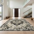 thumbnail image 1 of Design&I 8'x10' Ultra Soft Area Rug, Vintage Hallway Distressed Scroll Border Entryway Hallways Long Flowing Dynamic None Fluffy Washable Non Shedding for Bedroom Living Room Under Sectional, 1 of 7