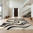 thumbnail image 1 of Design&I 8'x10' Washable Area Rug Abstract Geometric Fluid Motion Contemporary Inspired Lightweight for Living Room, Family Extra Large Skid-Resistant Low Profile, 1 of 7
