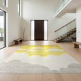 thumbnail image 1 of Design&I 8'x10' Washable Area Rug Abstract Modern Cloud With Minimalist Interlocking Brushstroke Accents for Dining Room, Large Office, Lounge, Snag-Free, 1 of 7