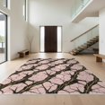 thumbnail image 1 of Design&I 8'x10' Washable Area Rug Blush Charcoal Swirls Sophisticated Modern Veined Surface Motif for Living Room, Family Extra Large Skid-Resistant Low Profile, 1 of 7