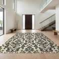 thumbnail image 1 of Design&I 8'x10' Washable Area Rug Cream Ornate Beige Motifs Subtle Weathered Finish Rectangular for Living Room, Family Extra Large Skid-Resistant Low Profile, 1 of 7