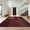 thumbnail image 1 of Design&I 8'x10' Washable Area Rug Deep Burgundy Geometric Design Bold Abstract Shapes with Modern Flair for Dining Room, Large Office, Lounge, Snag-Free, 1 of 7