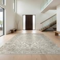 thumbnail image 1 of Design&I 8'x10' Washable Area Rug Extra Large Skid-Resistant Low Profile Beige Boho Faded Ornamental Symmetrical Vine Motif Farmhouse for Living Room, Family, 1 of 7