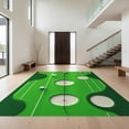 thumbnail image 1 of Design&I 8'x10' Washable Area Rug Extra Large Skid-Resistant Low Profile Golf Ball Sport Park Layout With Flag Pin And Fairway Stripe Design for Living Room, Family, 1 of 7