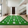 thumbnail image 1 of Design&I 8'x10' Washable Area Rug Extra Large Skid-Resistant Low Profile Golf Interlocking Dimple Grid Motif Dimpled Border for Living Room, Family, 1 of 7