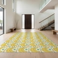 thumbnail image 1 of Design&I 8'x10' Washable Area Rug Extra Large Skid-Resistant Low Profile Pop Art Mod Fruit Print With Vintage Polka Dot Accents Banana Flowing Dynamic for Living Room, Family, 1 of 7
