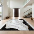 thumbnail image 1 of Design&I 8'x10' Washable Area Rug Geometric Contemporary Abstract Veining Bold Stripe Swirl Interlocking for King Size Bedroom, Under Bed, Sleek Flatweave Pet Friendly, 1 of 7