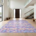 thumbnail image 1 of Design&I 8'x10' Washable Area Rug Mermaid Aesthetic Sparkle Border Kawaii Scale Cute Starfish Purple Flowing for King Size Bedroom, Under Bed, Sleek Flatweave Pet Friendly, 1 of 7